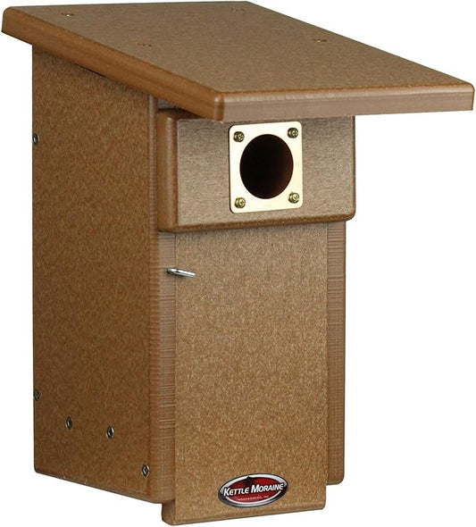 Kettle Moraine Eastern Bluebird Recycled Nest Box (Nest Box, Chocolate/Chocolate)