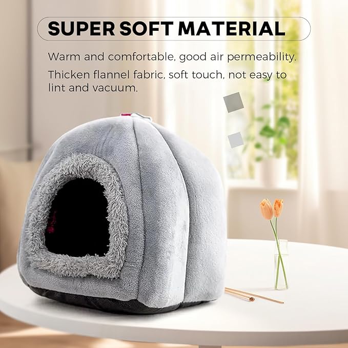 QBLEEV Winter Warm Bird Nest House, Parrot Hanging Hammock for Cages, Bird Bed Soft Plush Snuggle Hut Tent, Parakeet Cage Accessories Birds Hideaway Sleeping Bed for Budgie Cockatiel Conure Lovebird