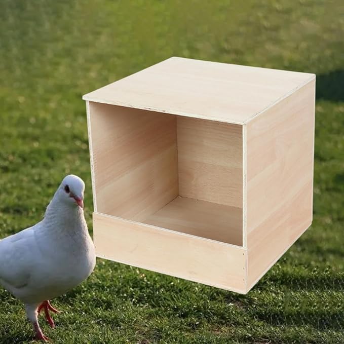 Parakeet Nesting Box Wooden Parrot Nest Birds Box Wood Breeding Box Wooden Pigeon Nesting Box for Lovebirds Cockatiels Budgie, Small