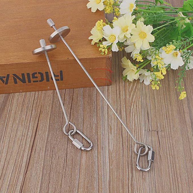 Mipcase Parakeets Feeding Metal Cockatiels Finches Food for Parrot Tray Foraging Vegetable Treat Cages Fork Stick Device Toy Meat Bird Feeder Feeders Fruit S Stainless Cage Steel