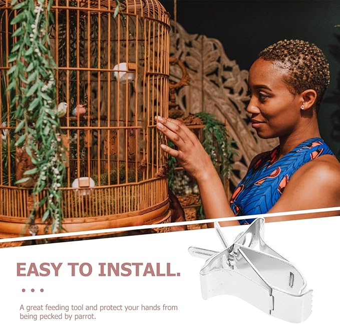 ULTECHNOVO Birds Food Holders, Food Vegtable Fruits Holder Bird Feeder Cage Birds Feeder Devices Clip Vegetables for Cockatiel Bird Parrot Hamster 5Pcs