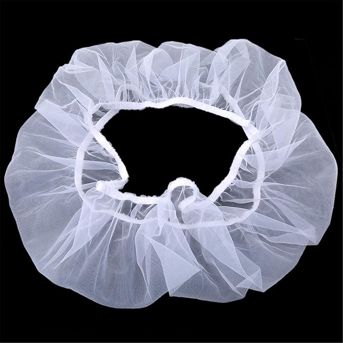 Elastic mesh Bird cage Cover dust-Proof Bird cage Skirt Round Bird cage Accessories,L White