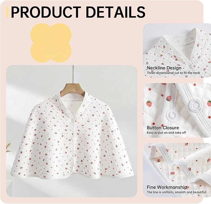 QBLEEV Parrot Anti-Scratch Shoulder Protector, Bird Diaper Poop Cover Pad for Parakeets Cockatiels Conures, Cotton Shawl Cape for Birds to Stand on Shoulders, Pet Arm Guard for Lovebirds Finches