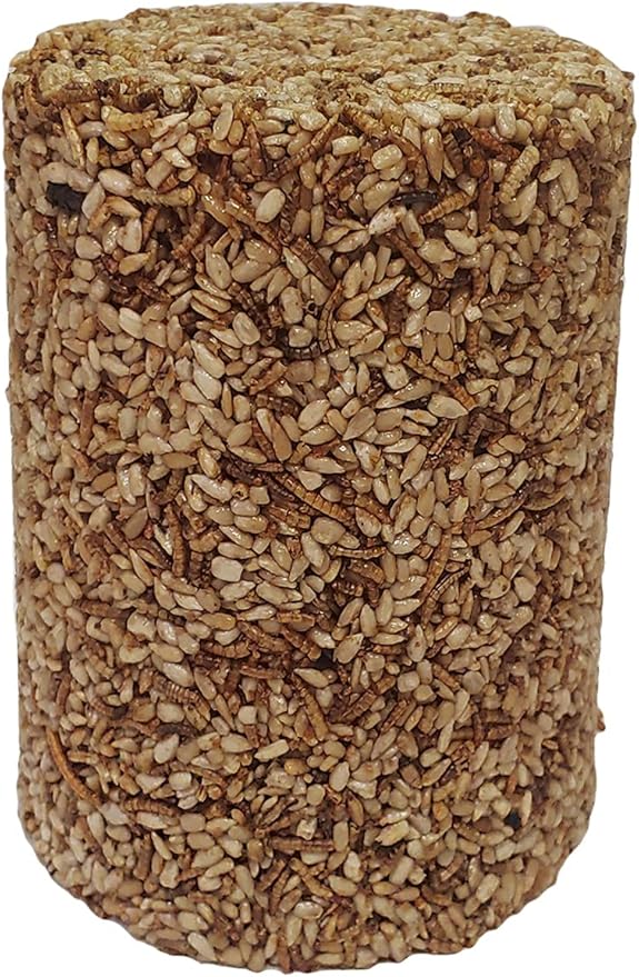 Wildlife Sciences Songbird Treats Seed Towers| 4-5 lb Large Seed Log Towers for Wild Birds (Sunny Mealworm)