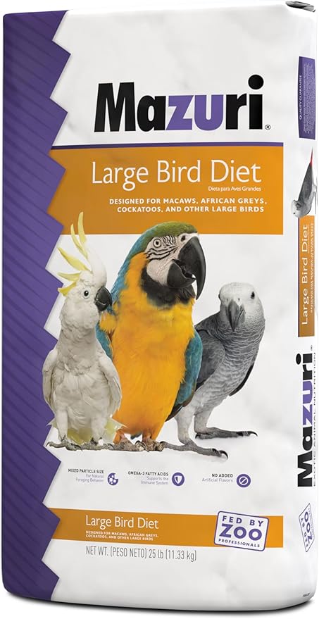 Mazuri | Nutritionally Complete Large Bird Food | 25 Pound (25 lb.) Bag