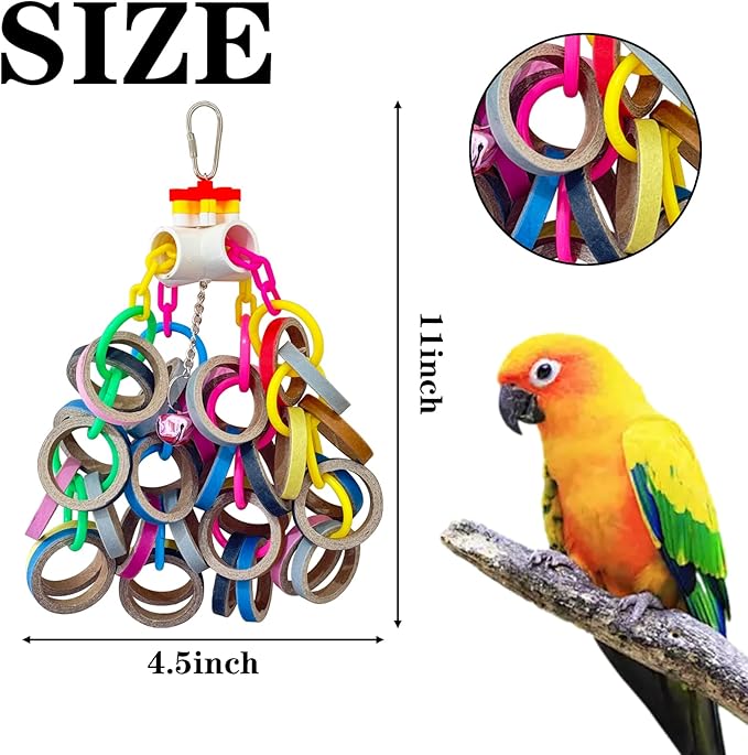 LWINGFLYER Bird Toys,Parrots Durable Cardboard Chewing Shredding Foraging for Medium & Large Parrot African Greys Cockatoos Amazons Mini Macaws