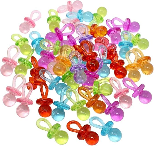 Bonka Bird Toys 1694 pk48 Colorful Acrylic Pacifier Parrot Budgie Lovebirds Cockatiel Foot Beak