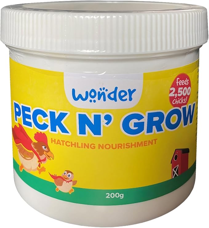 Stromberg's Peck n' Grow, Balanced Hatchling Nutrition Supplement with Probiotics and Essential Vitamins, Instinct-Promoting Chick Starter Formula for Strong Early Growth, 7.05 oz Pack for 2500 Chicks
