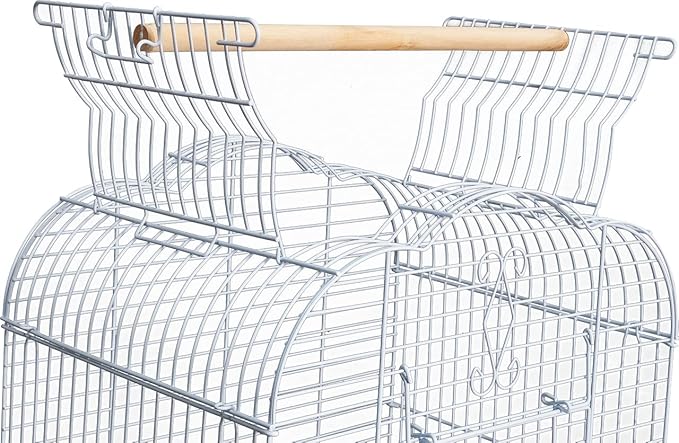 King's Cages ES 1814 03 18" W x 14" D x 22" H Bird cage Toy Toys Cockatiels Canaries (White)