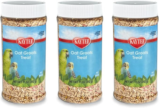 KayteeOat Groats Treat Jar- All Pet Birds 3 oz (Pack of 3)