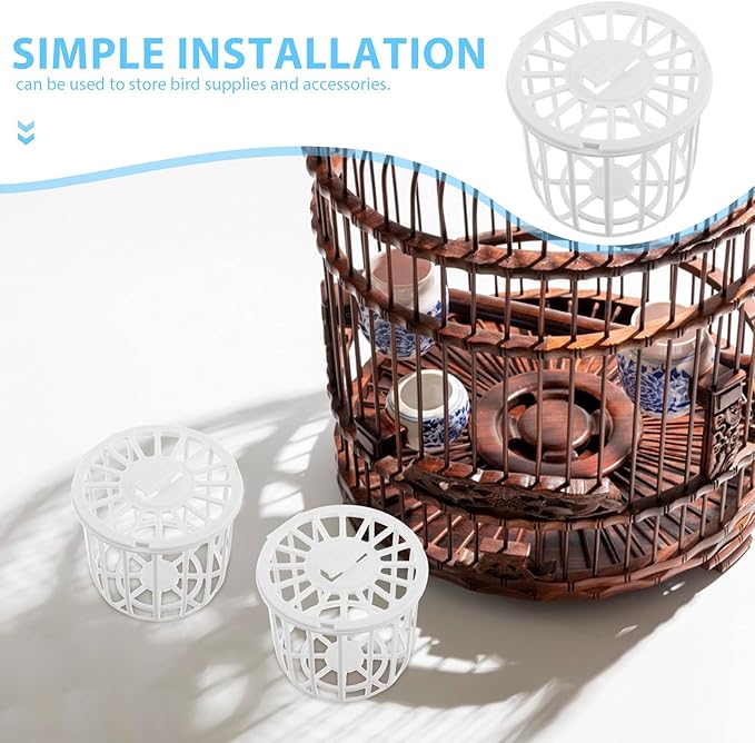 4Pcs Plastic Bird Nest Box 2.95X2.95X2.36In for Finch Canary Breeding Cage Nesting Material Storage Basket for Small Birds Parrot Accessories