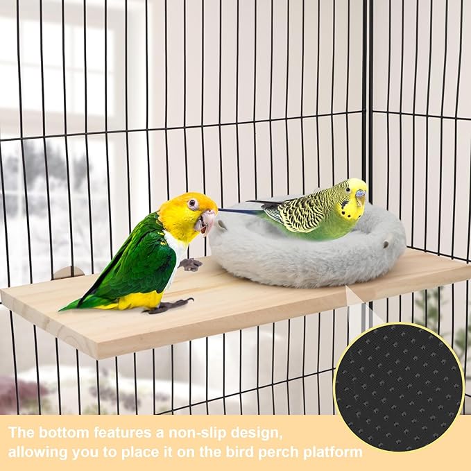 Wontee Bird Nest Bed Parrot Hanging Hammock Swing for Budgies Parakeets Lovebirds Caique Senegal Cockatiels Conures (S)