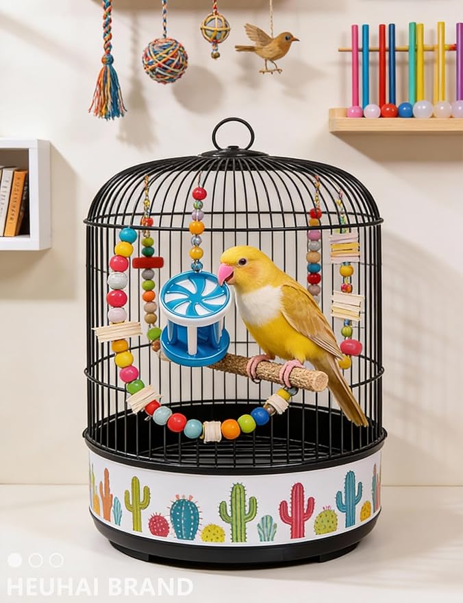 10-Pack Bird Toys – Colorful Fun for Conures, Budgies, Parakeets & Small Birds (1.5'' - 5.5'')