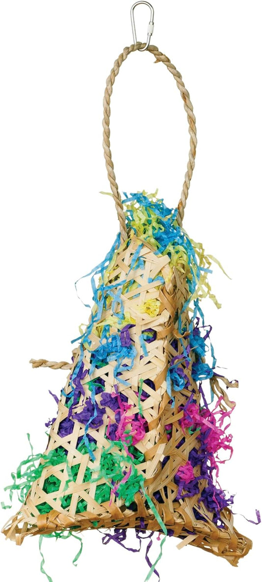 Prevue Pet Products Calypso Creations Fiesta Handbag Bird Toy - Cage Accessories for Parakeets, Conures, Cockatiels, Finches, and Small to Medium Birds, Toy for Shredding, Tugging, and Beak Enrichment