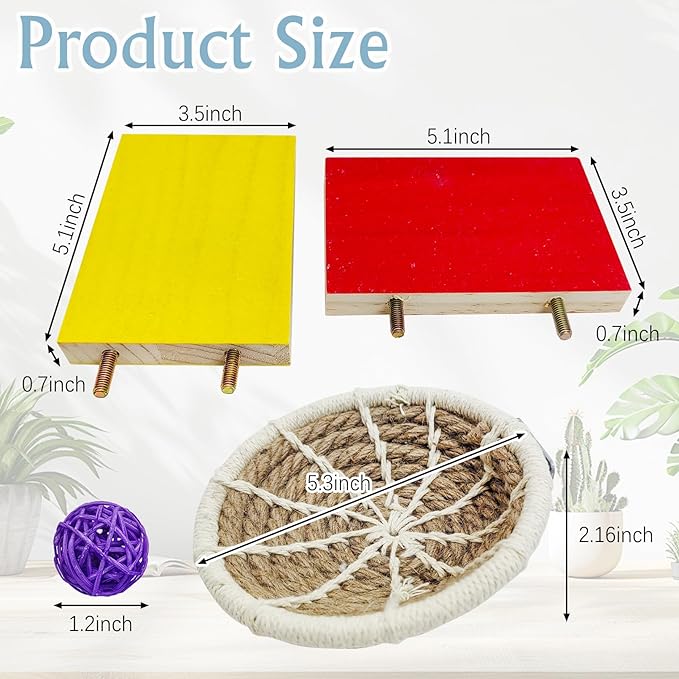 Hamiledyi Bird Breeding Nest, Handmade Hemp Rope Bird Cage House, Bed with Natural Coconut Fiber Parakeet Nest Hatch House for Cockatiel Canary Lovebird Finch and Other Small Birds