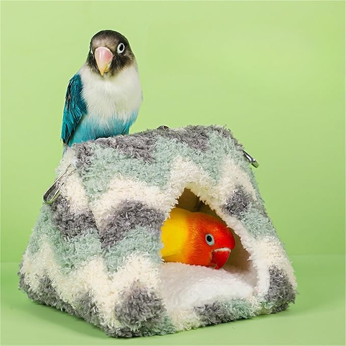 Fangool Parrot Warmth Bird Nest Bird Cage Parakeet Cockatiel Canary Cage Bird Bed Hammock Swing Parrot Lovebird Nest(Pink,5.5Lx5.5Wx3.9H(in))