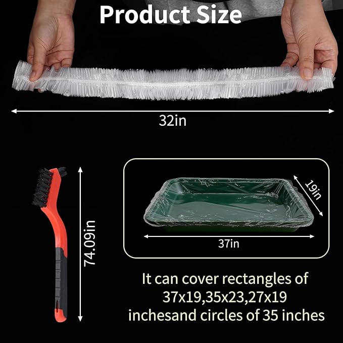 50PCS Disposable Bird Cage Liners 34" X 22" Animal Clear Plastic Rabbit Bird Cage Liner Bag for Finches Canaries Cockatiels Birdcage