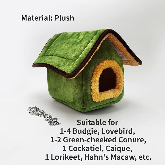 Winter Warm Bird Nest House Bed Hammock Toy for Pet Pet Parrot Parakeet Cockatiel Conure Lovebird