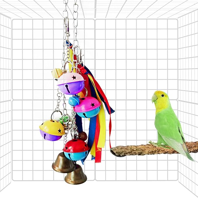 Bird Toy Bell,pet Toys, for Chewing and Anxiety,Parakeets, Cockatiels, Conures, Love Birds,Other Small Birds
