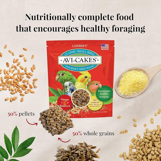 LAFEBER'S Foraging Fun Pack Pet Bird Food, Made with Non-GMO and Human-Grade Ingredients 5 oz (Cockatiel)