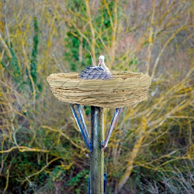 Didiseaon Handwoven Straw Bird Nest for Animals Comfortable Breathable Woven Nest for Parrots Pigeons Easy to Assemble Maintain