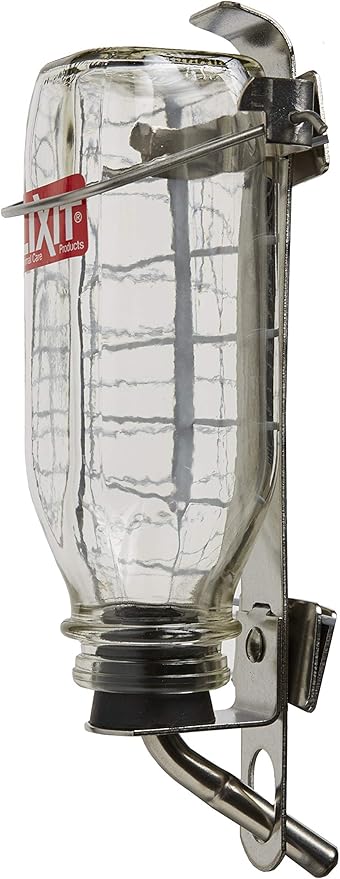Lixit Heavy Duty Deluxe Glass Water Bottles for Birds, Dogs and Small Animals. (16oz Large Tube)