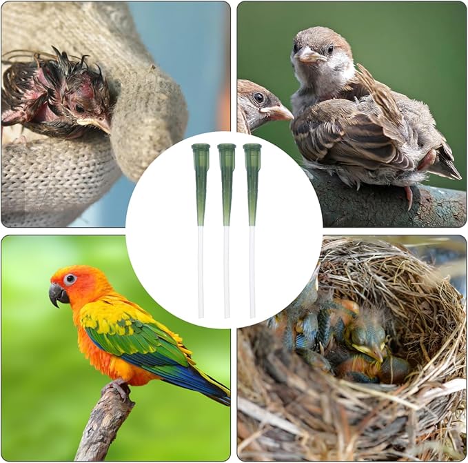 balacoo Soft Nutrition Hose Feeding Tool for Baby Birds Parrots Small Animals Food Grade Tube Safe Easy Clean 3.5In