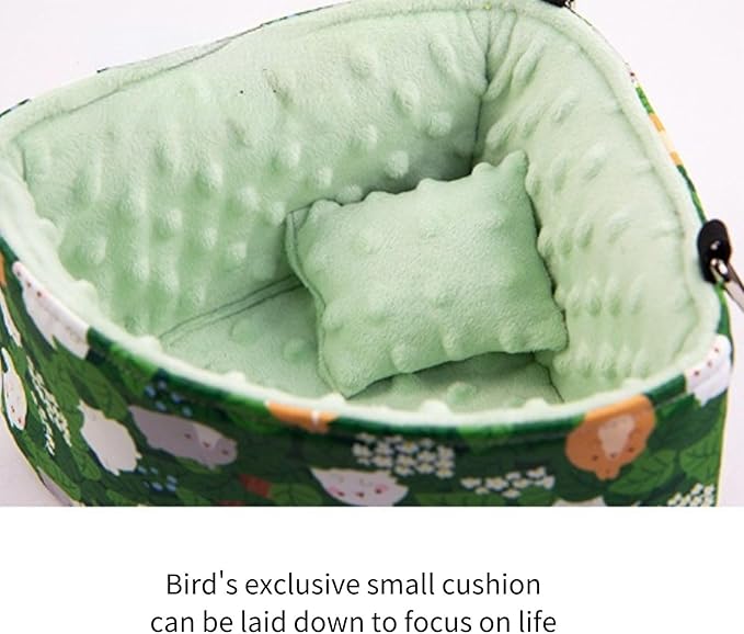 Parrot Cockatiel Warm House Bird Nest Bed Hanging Hammock Birds Sleeping Bed Parrot Hideway Bed Fleece Washable for Parrot Parakeet Cockatiels Budgies Lovebird (Large,Grey)