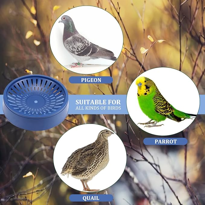 10 Pcs Plastic Pigeon Nest Bird Nest Bowls Pigeon Nest Bowl Breeding Hatching Nest for Pigeons Quails Breeding Hatching (Blue1)
