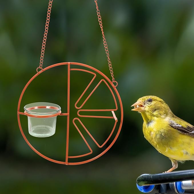 Unique Hanging Glass Bird Feeder Durable Outdoor Accessory for Balcony Garden Multifunctional Feeding Tool for Parrots Wild Birds Enhances Nature Connection Garden Decor