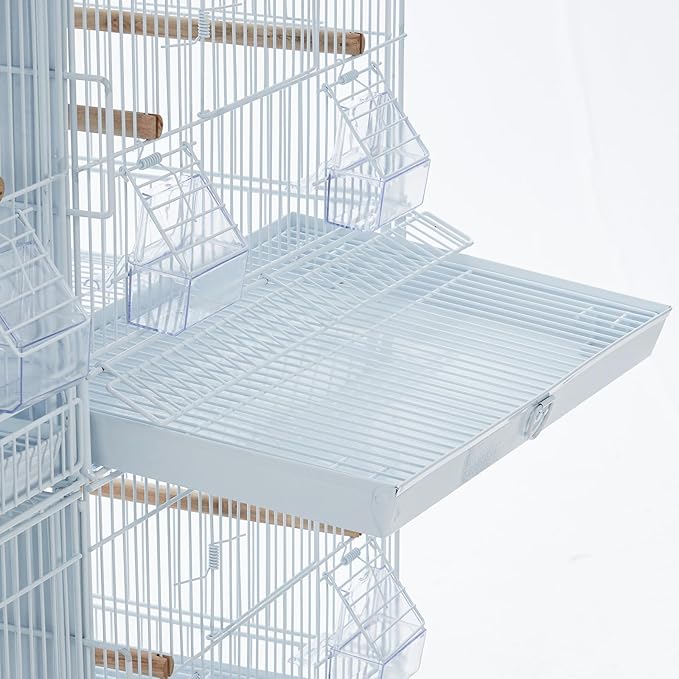 Garvee Bird Cage, 69''H LOT-4 Stackable Breeding Bird Cage, Divided Bird Breeder Cage w/Individual Removable Tray, Application for Conure,Macaw,Budgie,Cockatiel,Lovebirds,Parakeet