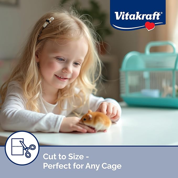 Vitakraft Paper Bird Cage Liner for Birds & Small Animals – Easy Cleanup, Odor-Free, Disposable Pet Cage Liner - Ideal for Parakeets, Cockatiels & More (4 Rolls)