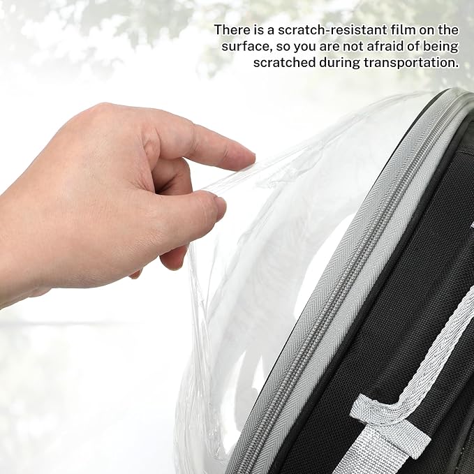 Rypet Bird Carrier Backpack Parrot Portable Breathable Bag Pet Bird Lightweight Travel Cage with Standing Perch and Stainless Steel Tray（Black）