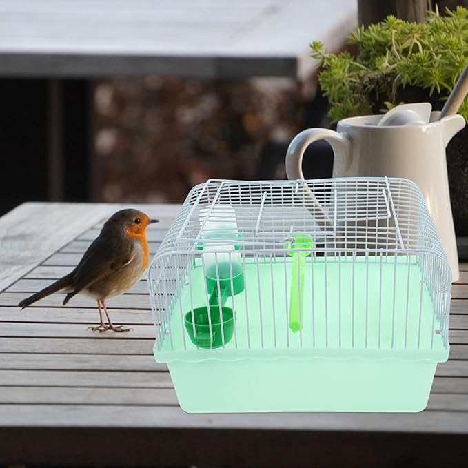 BESPORTBLE Portable Bird Cage for Cockatiels Spacious Travel Carrier with Feeder Waterer Durable Metal Design for Birds for Parrots and Lovebirds Comfortable Versatile Environment