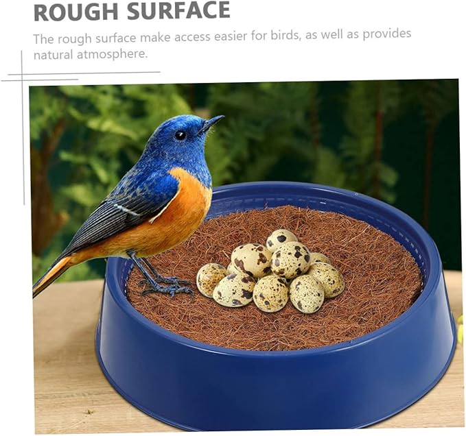 Reusable Pigeon Nesting Bowls with Nesting Pads 10.23X10.23X2.44In Durable Bird Cage Accessories for Breeding Hatching Indoor Outdoor Use