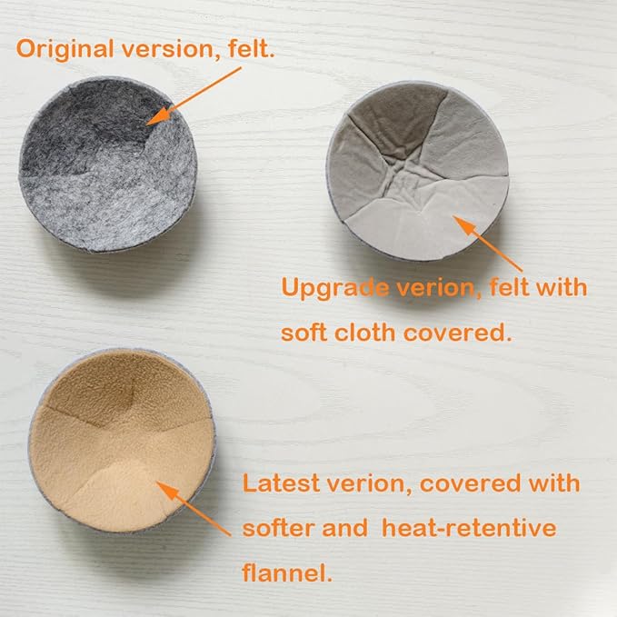 FOIBURELY 4 Canary Finch Nesting Wool Felt Pads(4.1 inch)