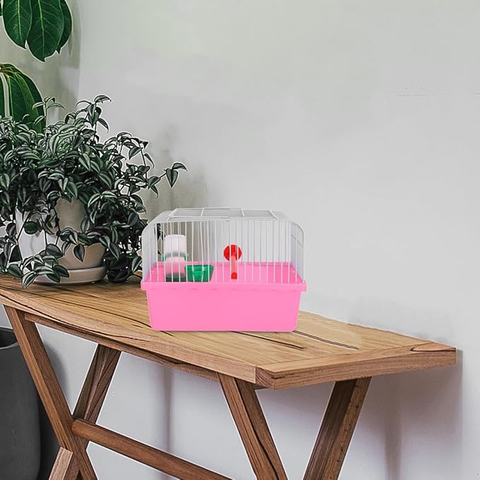 BESPORTBLE Portable Bird Carrier Travel Cage with Perch Food Box Water Dispenser Lightweight Small Bird Cage for Parrots and Lovebirds 9.29X6.57X6.29In