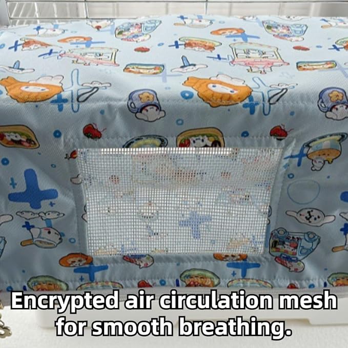 Large Spring Summer Breathable Bird Nest House, Zipper Design On The Back for Easy Cleaning, Conure Bed for Inside or Outside The Birdcage (Rectangle-Pink,M)