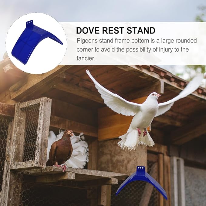 POPETPOP Plastic Pigeon Perches Set of 30 with Screw Positioning Holes Rounded Corners 7.87 Inch Dove Rest Stands Birdcage Accessories for Pigeons Parrots and Other Birds