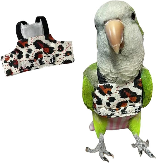 Bird Flight Harness Vest, Parrot Flight Suit for Cockatiels Conures Budgies, Bird Flying Clothes for Outdoor Activities Training