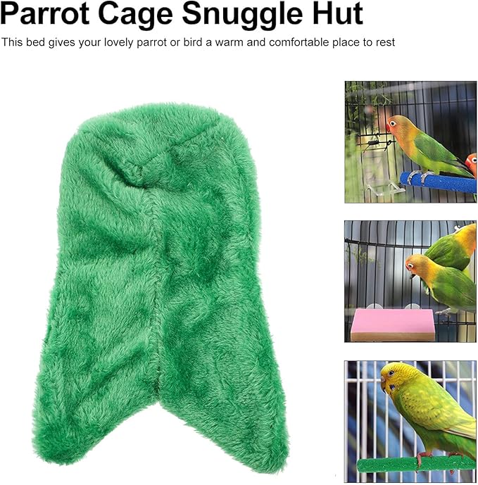 balacoo 1pc Parrot Blanket Winte Rbird Sleeping Bag Bird Heater Bird Blanket for Cage Hamster Hammock Bird Hanging Toy Cozy Corner Fleece Bird Blanket Bed Hammock Toy Long Tail Tent Plush