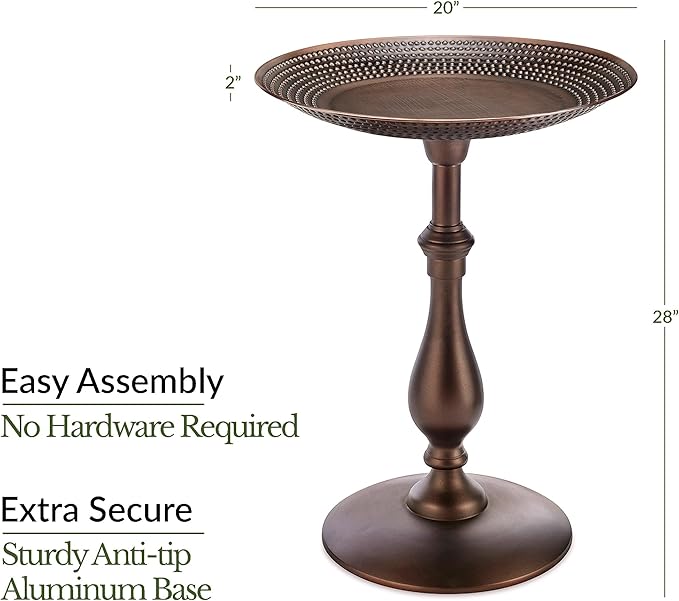 Good Directions Bronze Pedestal Bird Bath