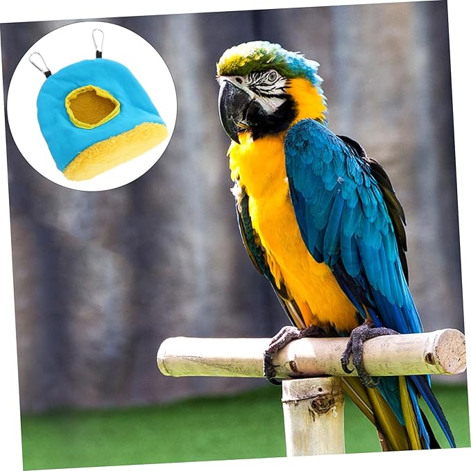 Toddmomy Round Warm Parrot Nest Bed House Cozy Hammock for Birds Random Color Parrot Tent for Sleeping and Play