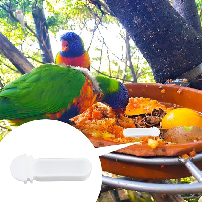 20pcs Bird Food Cup Plastic Hanging Food Feeder Bowl Pet Birds Feeder Dish Water Feeding Cups for Parrots Budgie Cockatiel Poultry Pigeon Quail Canary Finch Small Size Bird Cages Feeder
