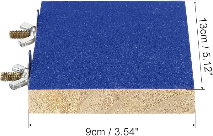 PATIKIL Bird Perch Stand Platform, Parrot Stand Platform Playground Paw Grinding Clean for Parakeet Cockatiel Cage Accessory, Blue