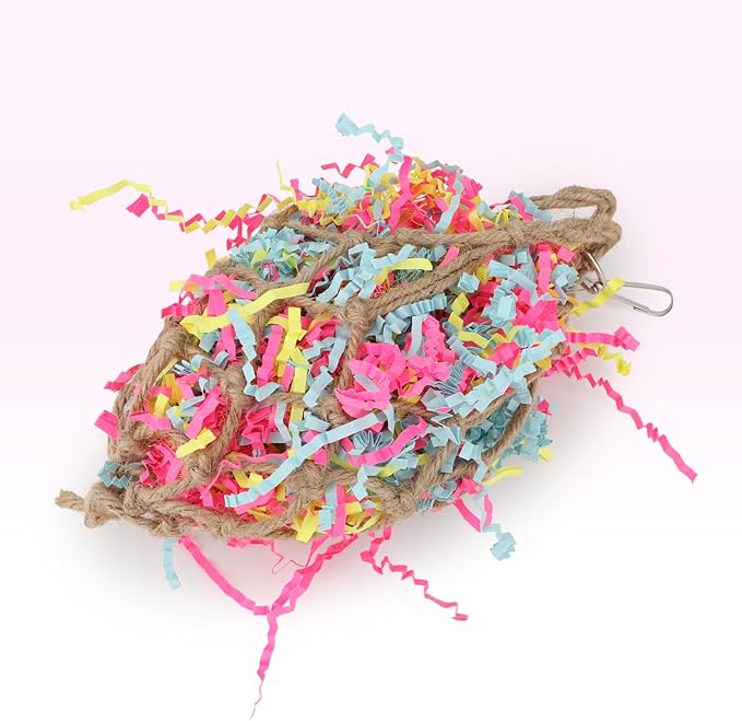 Hypeety Bird Chew Toy Bird Toy Foraging Shredding Climbing Hanging Toy for Parrot Parakeet Cockatiel Conure Cockatoo African Grey Cage Supply Accessories
