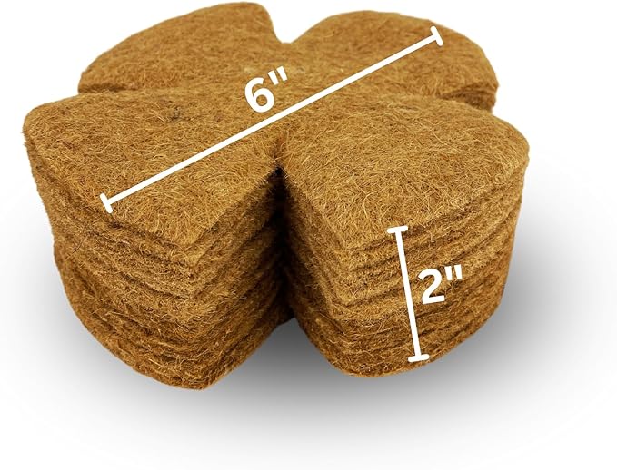 Natural Jute Pads, Bird nest, Canary nest Material, Parakeet, Bird nest Material, Nesting, nest pad, Finch Nesting Material, Breathable, Durable and Reusable Without Chemicals, (Pack of 10)