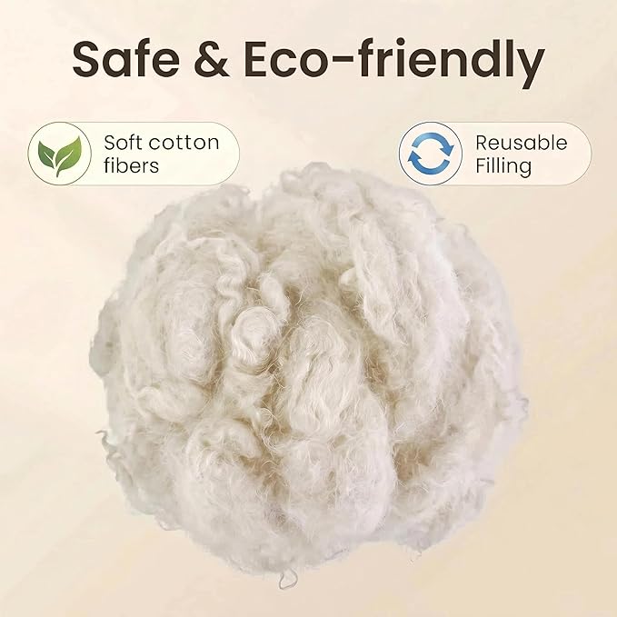 Natural Nesting Material,100% Natural Cotton Fiber,Eco-Friendly Animal Bedding,Bird Nesting Material for Hummingbirds,Parrots,Squirrels,Hamsters,Other Wild Birds & Animals,Gifts for Bird/Nature Lovers
