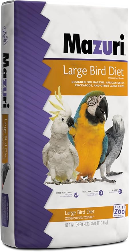 Mazuri | Nutritionally Complete Large Bird Food | 25 Pound (25 lb.) Bag