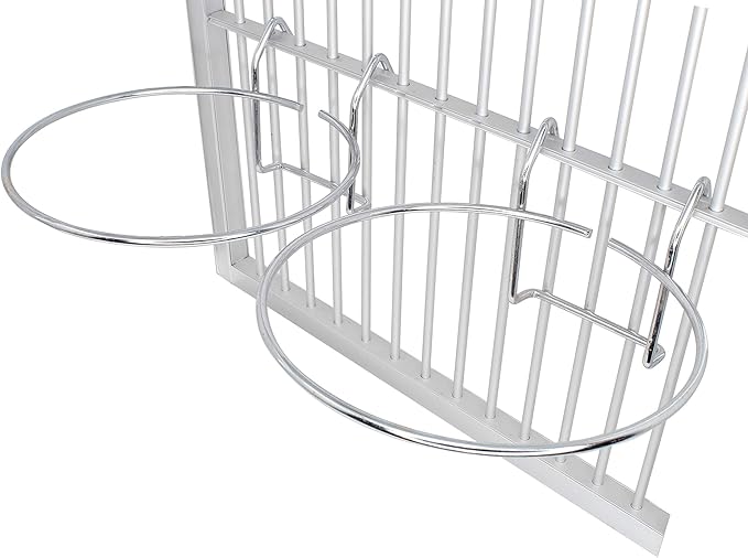 800116 pk2 30oz Stainless Steel Hook Cup Bonka Bird Toys Parrot Parrotlet Budgie Cockatiel Food